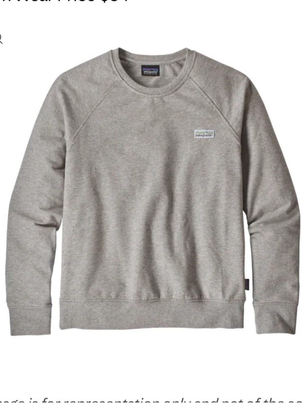 Patagonia W's Pastel P-6 Label Ahnya Crew Sweatshirt grey size M